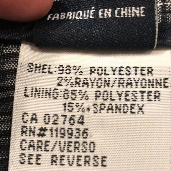 Vuarnet Sport Athletic Plaid Polyester Golf Skirt/Skort Navy + White Sz 2 NWOT - Picture 12 of 13